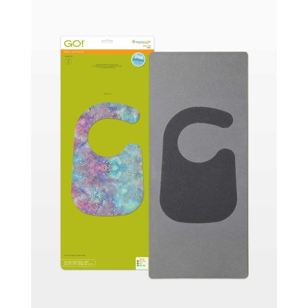 AccuQuilt GO! Baby Bib die for fast, precise multi-layer fabric cutting
