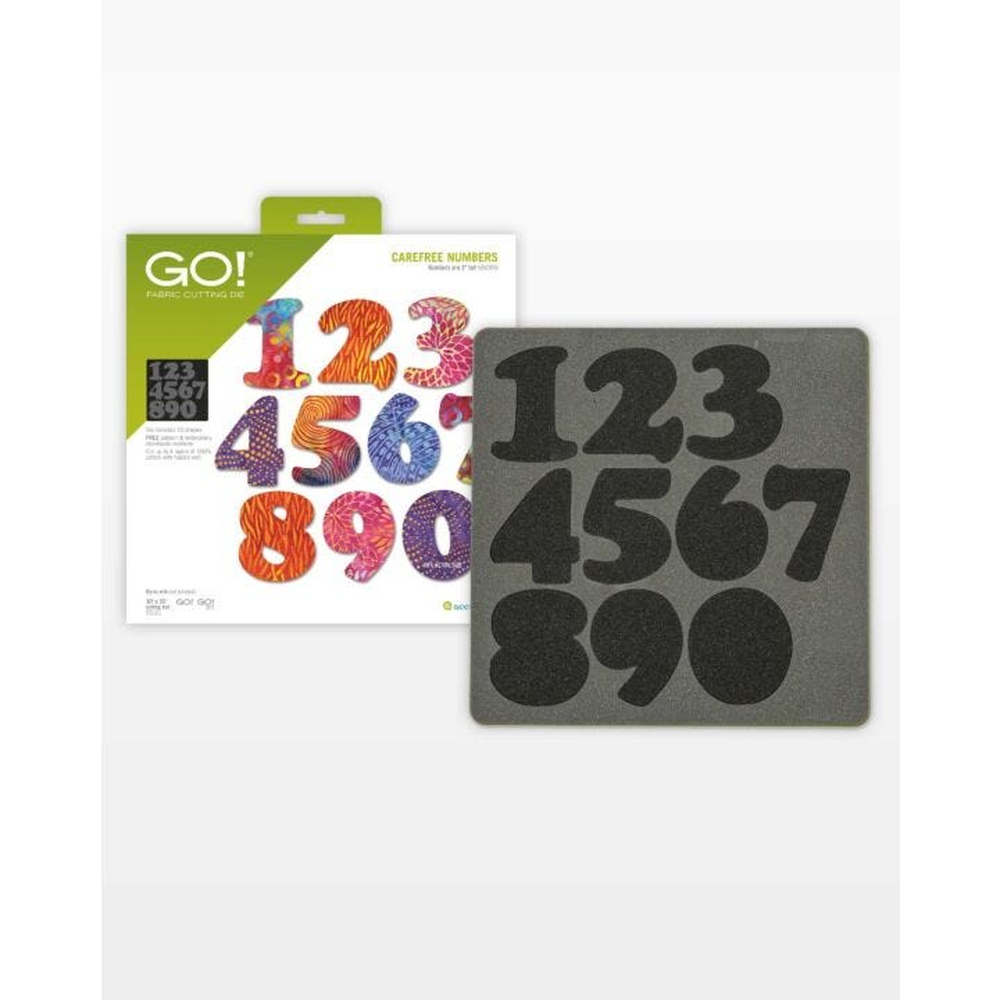 AccuQuilt GO! Carefree Numbers die for fast, precise multi-layer fabric cutting
