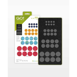 AccuQuilt GO! Circle ½", ¾", 1", 1¼" die for fast, precise multi-layer fabric cutting