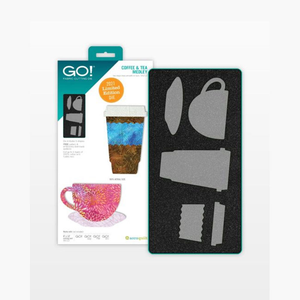 AccuQuilt GO! Coffee & Tea Medley die for fast, precise multi-layer fabric cutting