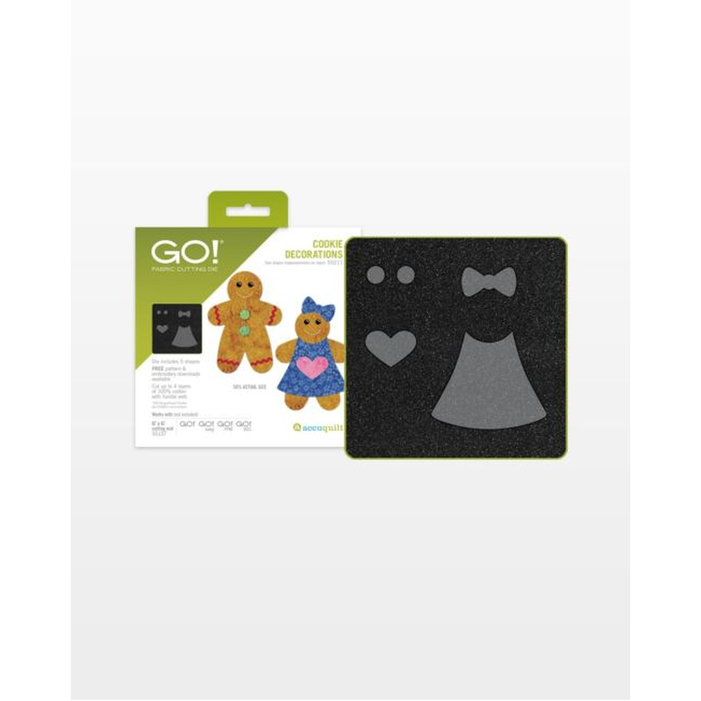 AccuQuilt GO! Cookie Decorations die for fast, precise multi-layer fabric cutting