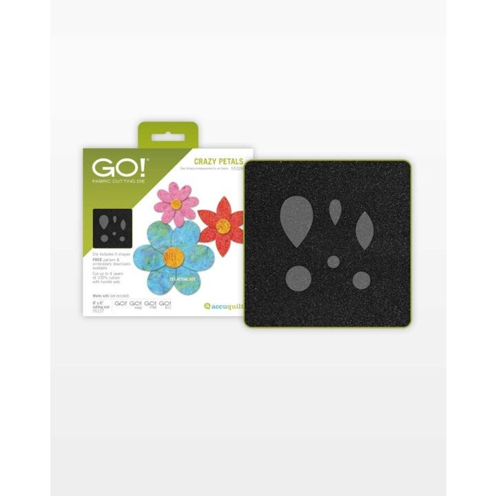 AccuQuilt GO! Crazy Petals die for fast, precise multi-layer fabric cutting