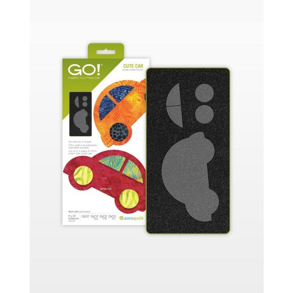 AccuQuilt GO! Cute Car die for fast, precise multi-layer fabric cutting