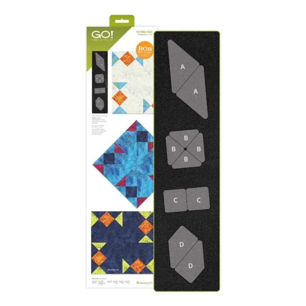 AccuQuilt GO! Flying Fish (9" Finished) - die for fast precise multi-layer fabric cutting