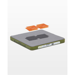 AccuQuilt GO! Half Square Triangle 1½" die for fast, precise multi-layer fabric cutting