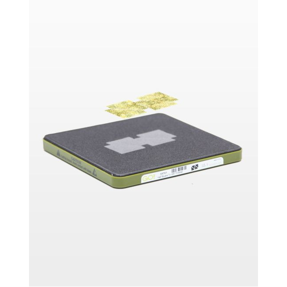 AccuQuilt GO! Half Square Triangle 1¼" die for fast, precise multi-layer fabric cutting
