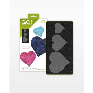 AccuQuilt GO! Heart 2" 3" 4" die for fast, precise multi-layer fabric cutting