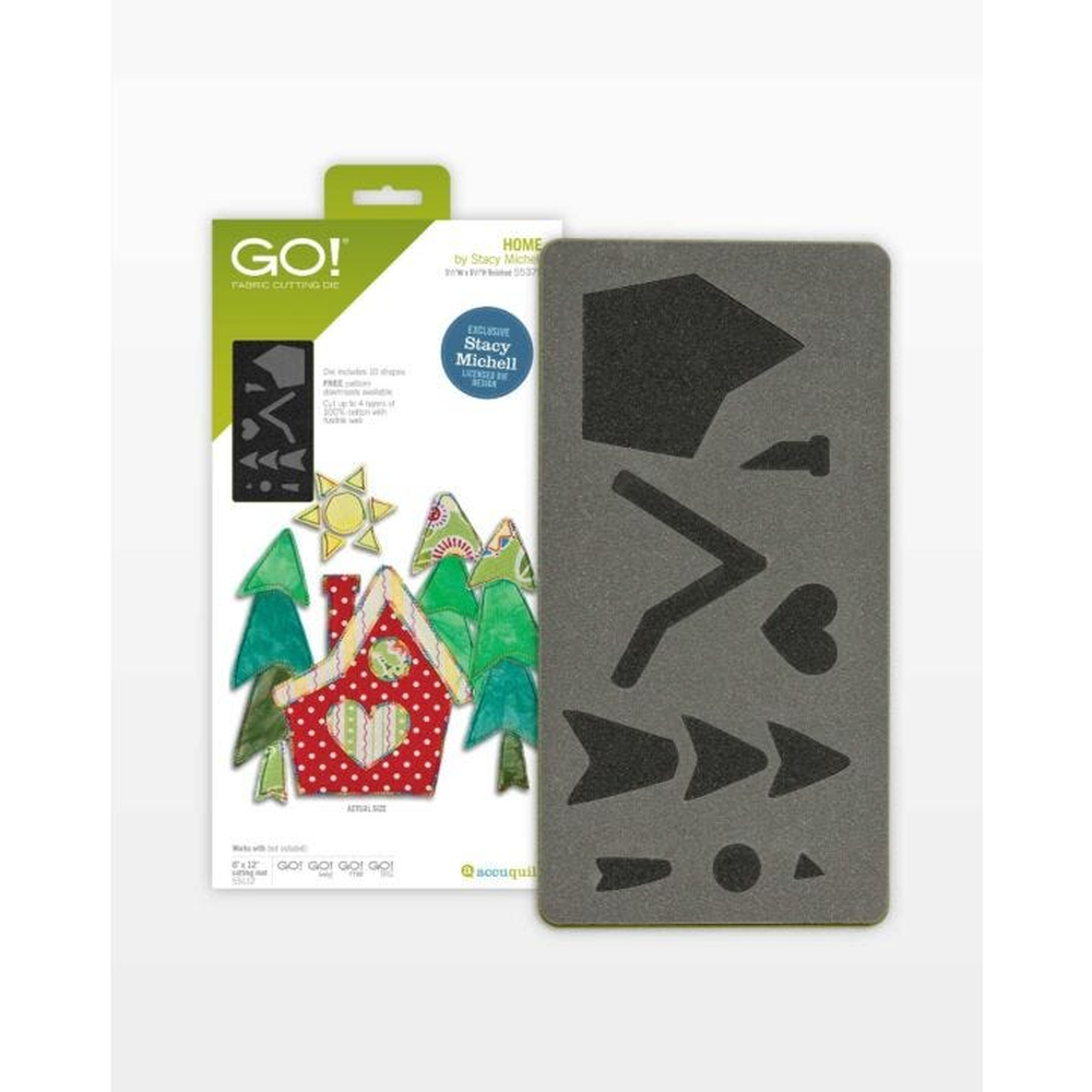 AccuQuilt GO! Home by Stacy Michell die for fast, precise multi-layer fabric cutting