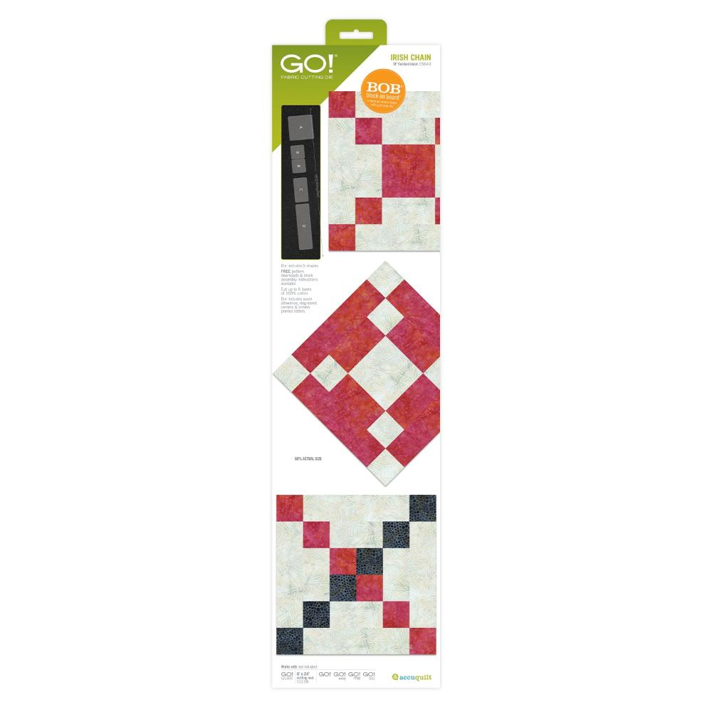 AccuQuilt GO! Irish Chain (10"Finished) - die for fast precise multi-layer fabric cutting