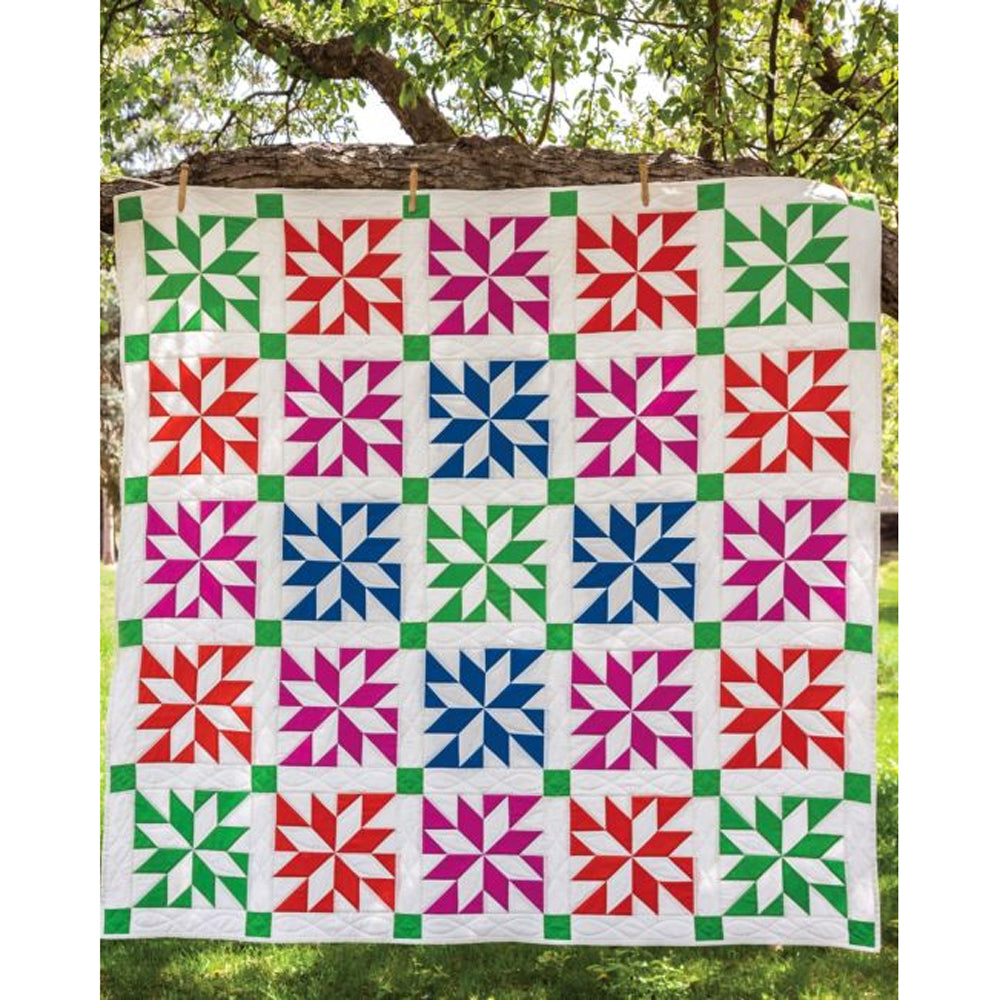 AccuQuilt GO! LeMoyne Star 9" Finished quilt hanging