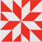 AccuQuilt GO! LeMoyne Star 9" Finished die - assembled 9" two-colour LeMoyne Star block