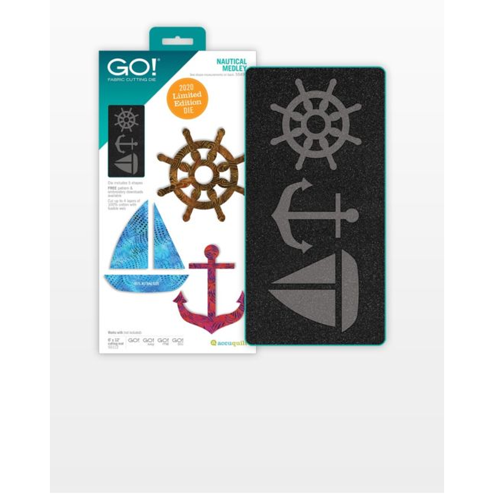 AccuQuilt GO! Nautical Medley die for fast, precise multi-layer fabric cutting