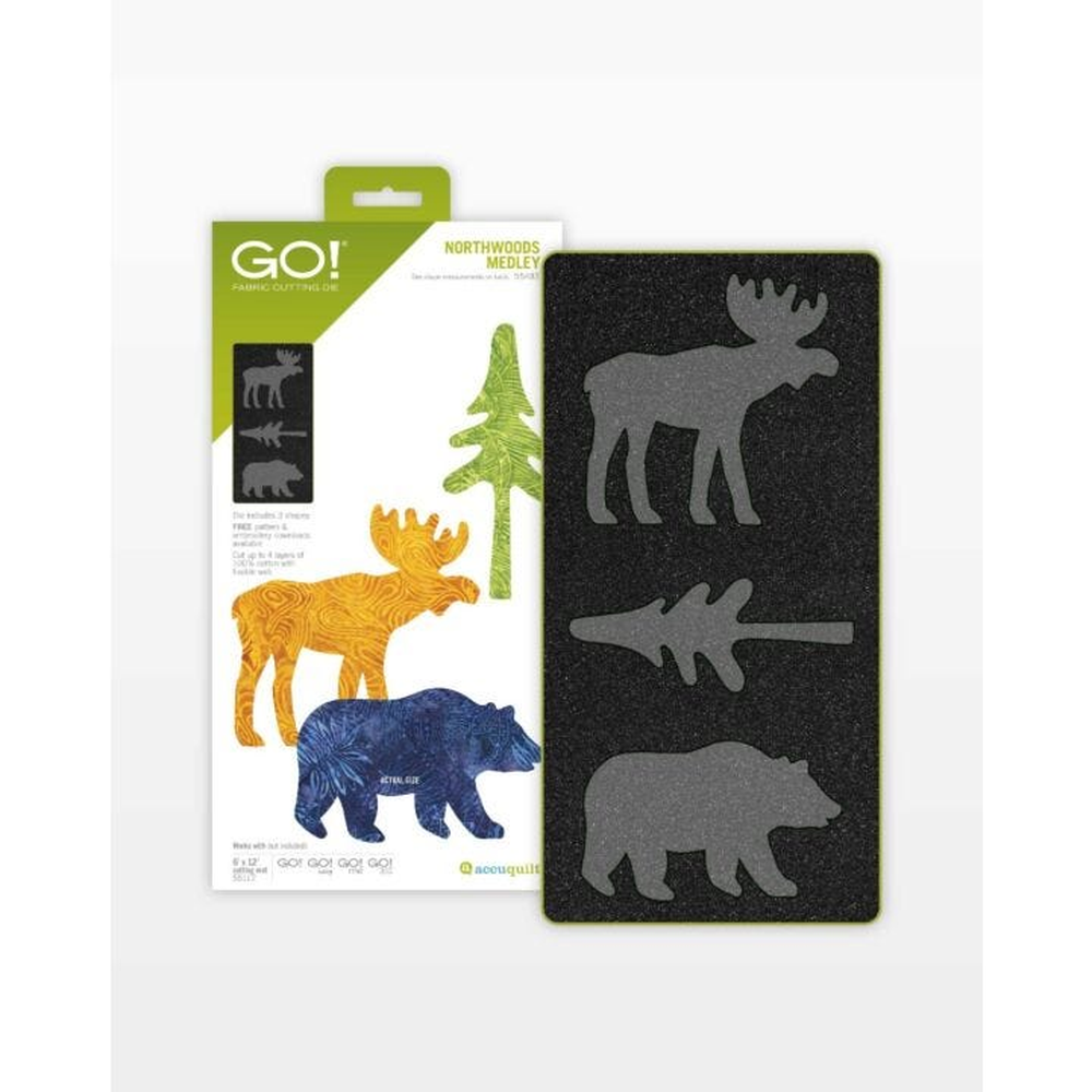 AccuQuilt GO! Northwoods Medley die for fast, precise multi-layer fabric cutting