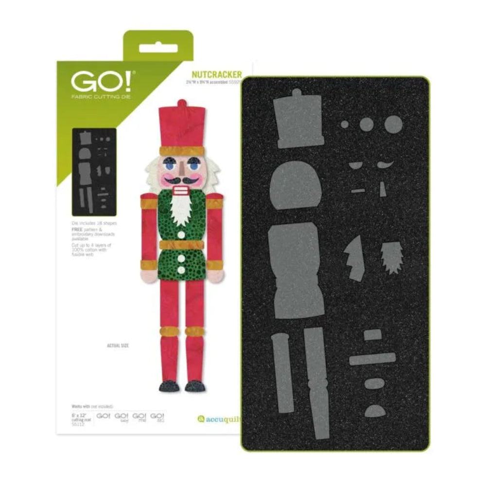 AccuQuilt GO! Nutcracker die for fast, precise multi-layer fabric cutting