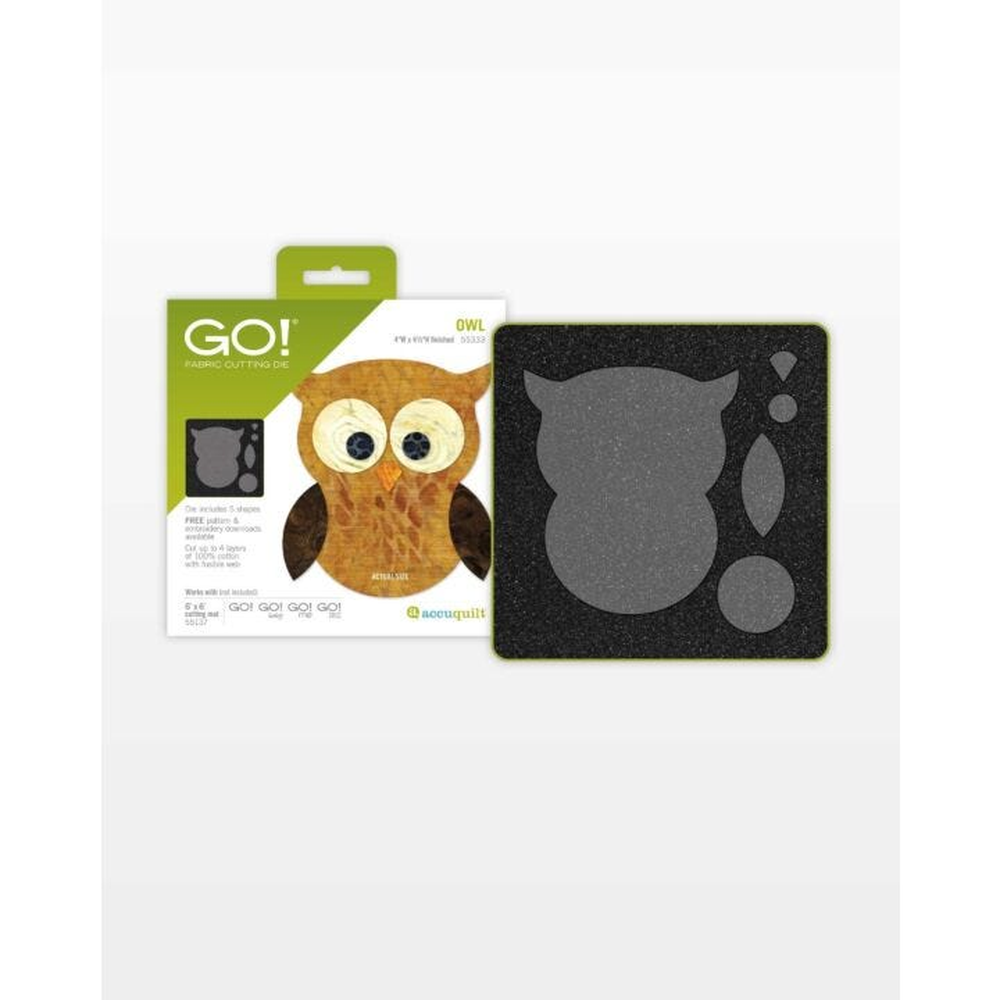 AccuQuilt GO! Owl die for fast, precise multi-layer fabric cutting