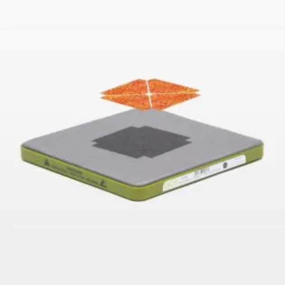 AccuQuilt GO! Quarter Square Triangle 3" Finished Square die for fast, precise multi-layer fabric cutting