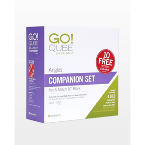 AccuQuilt GO! Qube 10" Companion Set-Angles die for fast, precise multi-layer fabric cutting