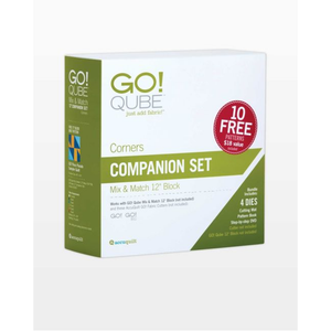 AccuQuilt GO! Qube 12" Companion Set-Corners die for fast, precise multi-layer fabric cutting
