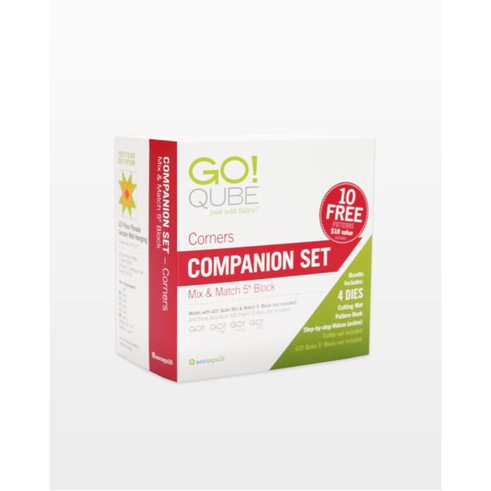 AccuQuilt GO! Qube 5" Companion Set-Corners die for fast, precise multi-layer fabric cutting