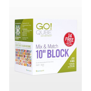 AccuQuilt GO! Qube Mix & Match 10" Block die for fast, precise multi-layer fabric cutting