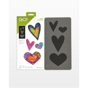 AccuQuilt GO! Queen of Hearts die for fast, precise multi-layer fabric cutting