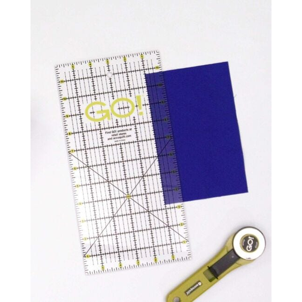 AccuQuilt GO! Quilting Ruler 6" x 12" - precision quilting ruler for accurate cutting