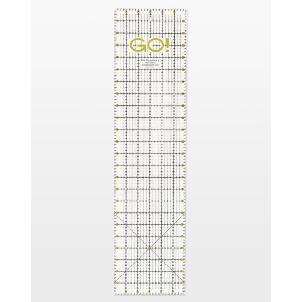 AccuQuilt GO! Quilting Ruler-6" x 24" - precision quilting ruler for accurate cutting