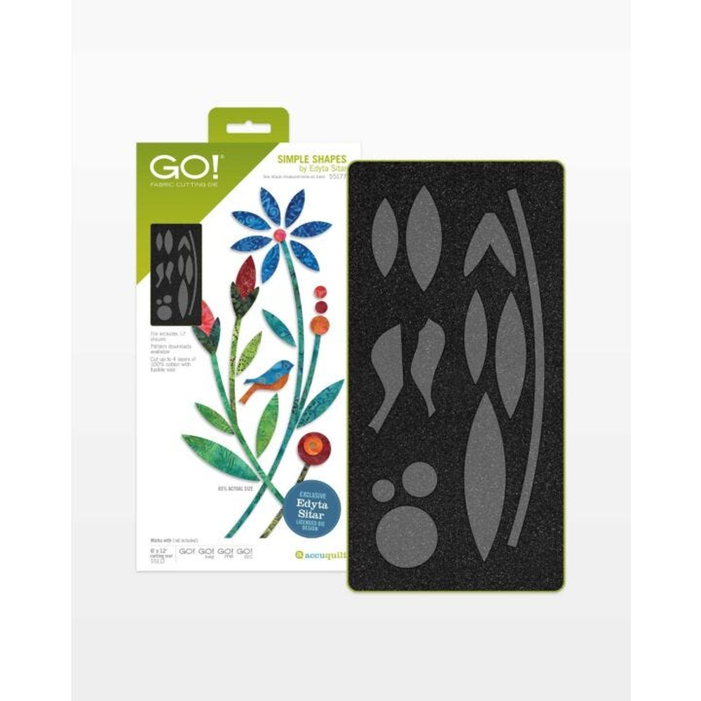 AccuQuilt GO! Simple Shapes by Edyta Sitar die for fast, precise multi-layer fabric cutting