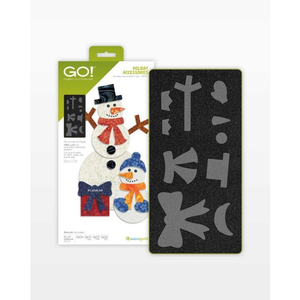AccuQuilt GO! Snowman Accessories die for fast, precise multi-layer fabric cutting