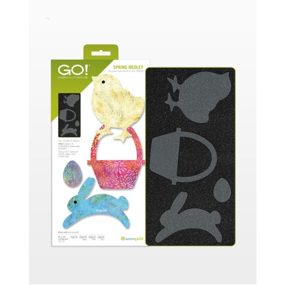 AccuQuilt GO! Spring Medley die for fast, precise multi-layer fabric cutting