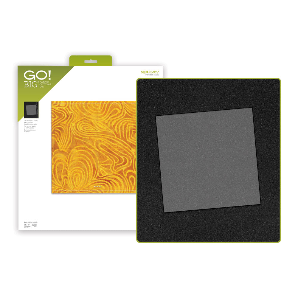 AccuQuilt GO! Square 9½" (9" Finished) - die for fast precise multi-layer fabric cutting