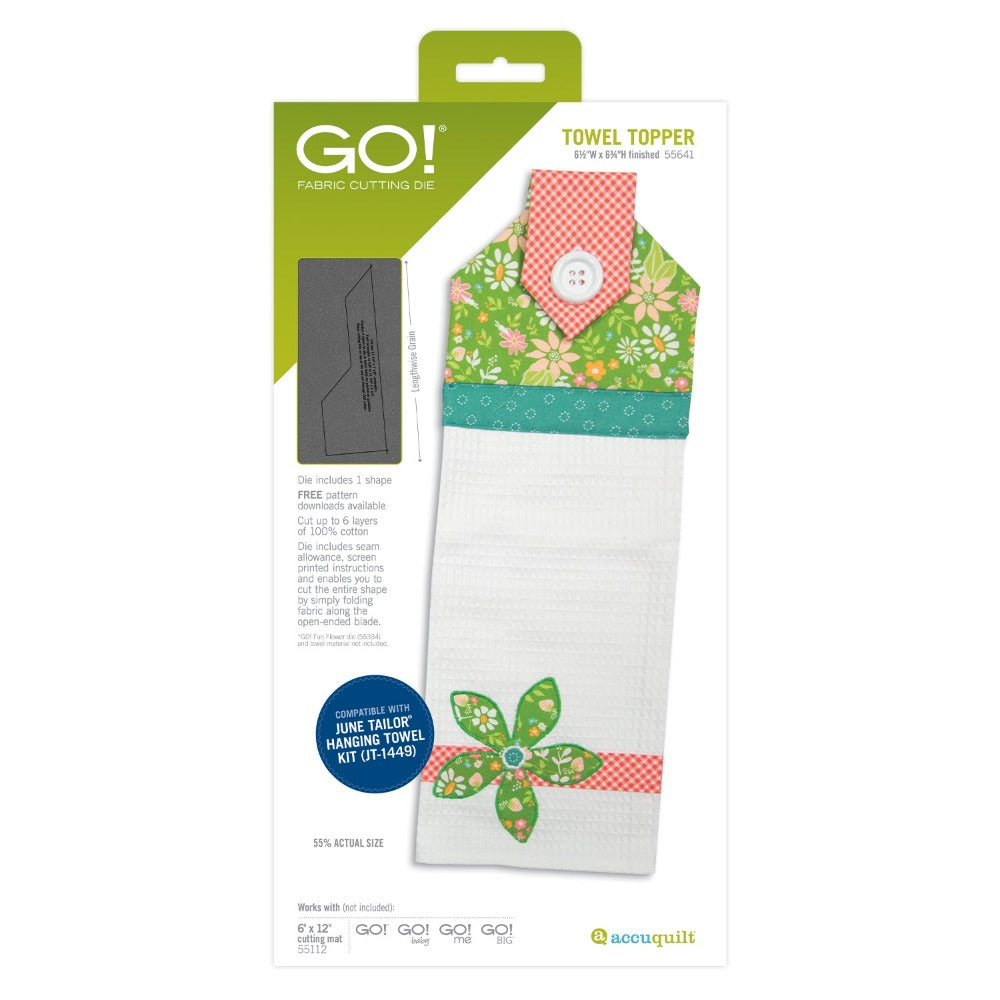 AccuQuilt GO! Towel Topper die for fast, precise multi-layer fabric cutting