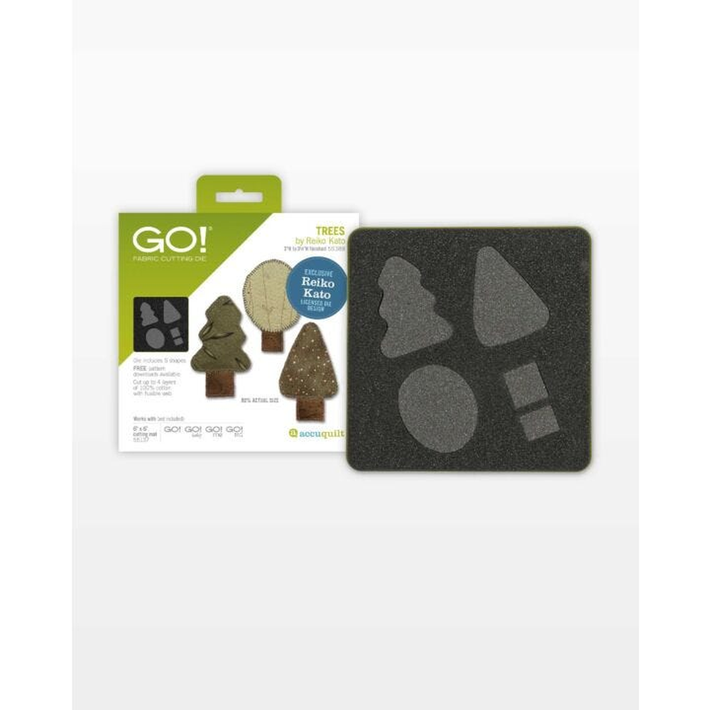 AccuQuilt GO! Trees by Reiko Kato die for fast, precise multi-layer fabric cutting