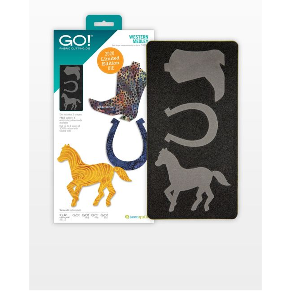 AccuQuilt GO! Western Medley die for fast, precise multi-layer fabric cutting