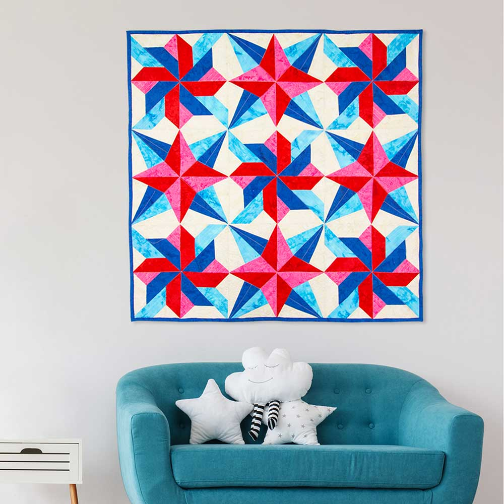 AccuQuilt GO! Whirling Star (12" Finished) die - quilting shapes cut with precision and speed
