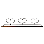 Ackfeld 12" Three Heart Wire Hanger With Dowel