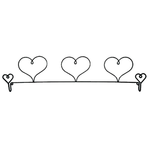 Ackfeld 12" Three Heart Wire Hanger