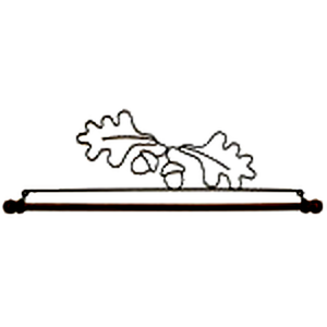 Ackfeld 16" Acorn & Oakleaf Wire Hanger & Decorative Dowel