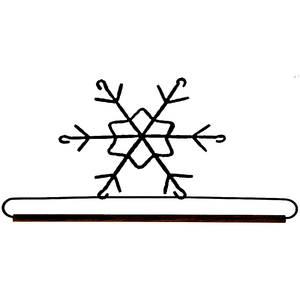 Ackfeld 16" Grey Snowflake Hanger With ¼" Dowel