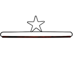 Ackfeld 16" Star Hanger With ¼" Dowel