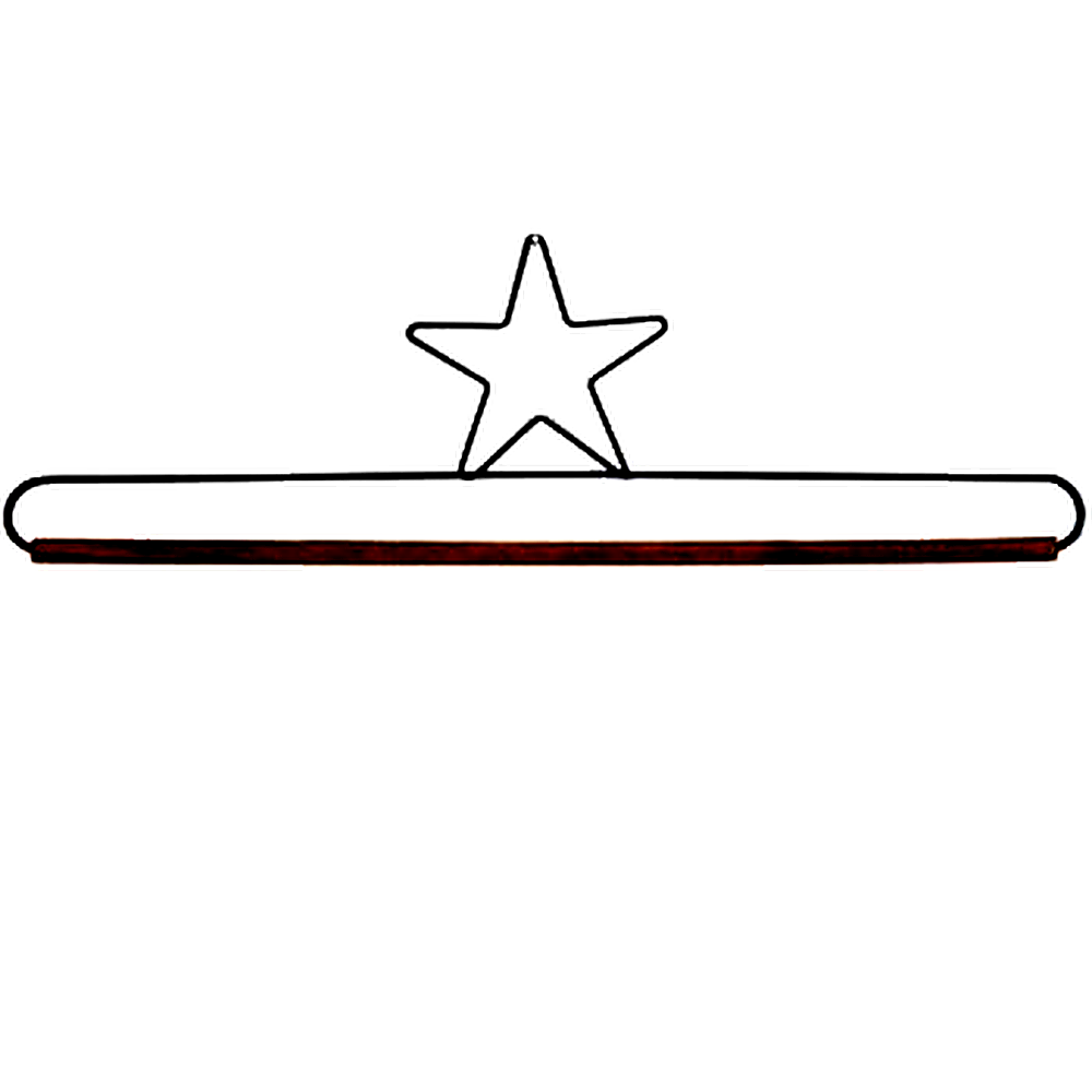 Ackfeld 16" Star Hanger With ¼" Dowel