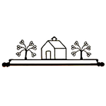 Ackfeld 22" Wire Hanger House & Tree & Decorative Dowel