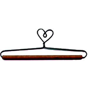 Ackfeld 6" Heart Flat Top Hanger with ¼" Dowel