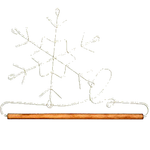 Ackfeld 6" Snowflake Wire Hanger With Dowel - White