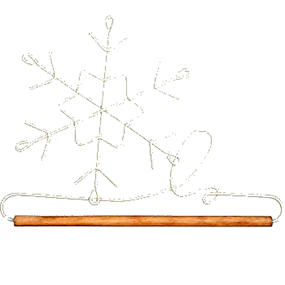 Ackfeld 6" Snowflake Wire Hanger With Dowel - White