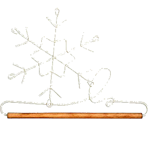Ackfeld 6" Snowflake Wire Hanger With Dowel - White