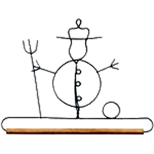 Ackfeld 6" Snowman Hanger With ¼" Dowel