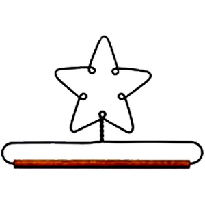 Ackfeld 7½" Star Wire Hanger With ¼" Dowel