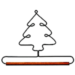 Ackfeld 7½" Tree Wire Hanger With ¼" Dowel