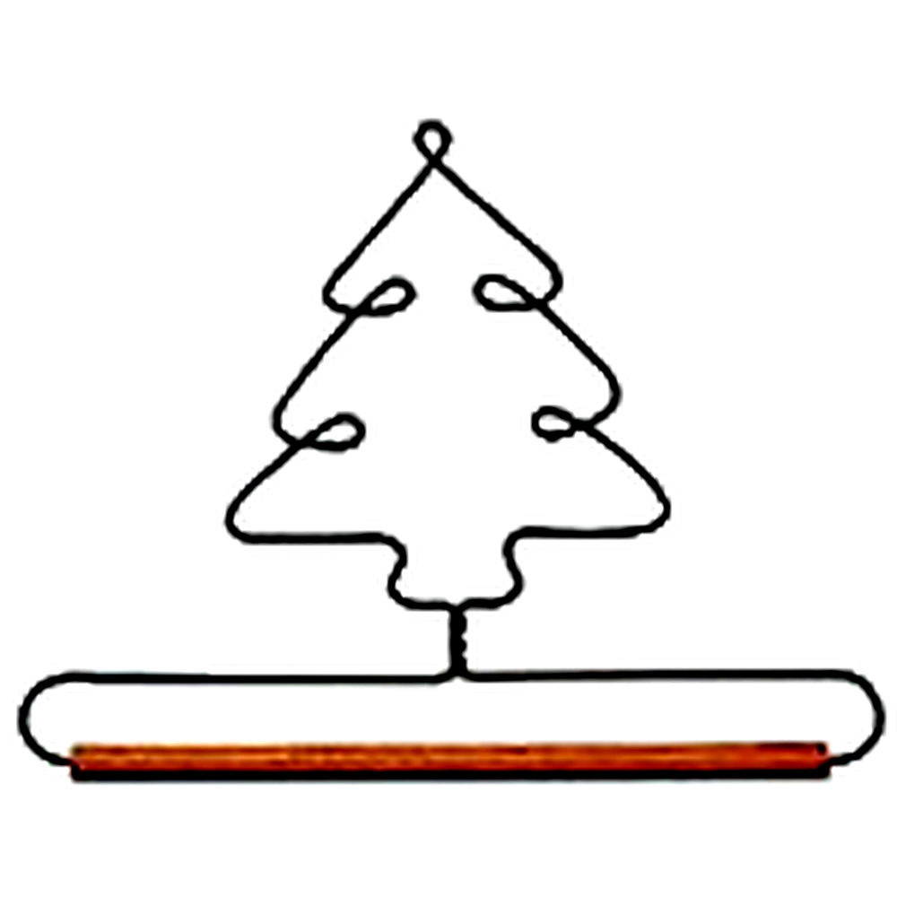 Ackfeld 7½" Tree Wire Hanger With ¼" Dowel